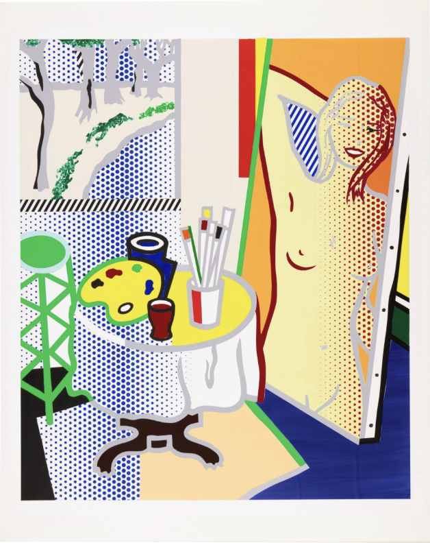 Roy Lichtenstein, Interior with Painting of Nude (Study)